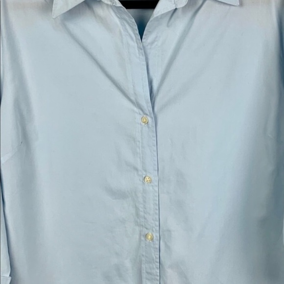 BURBERRY size 14 light blue button down shirt - Picture 1 of 2